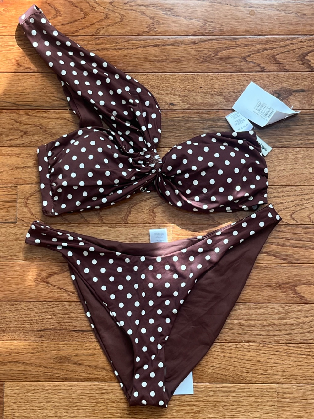 Dippin' Daisy's Brown Polka Dot Bikini - Cream Dots